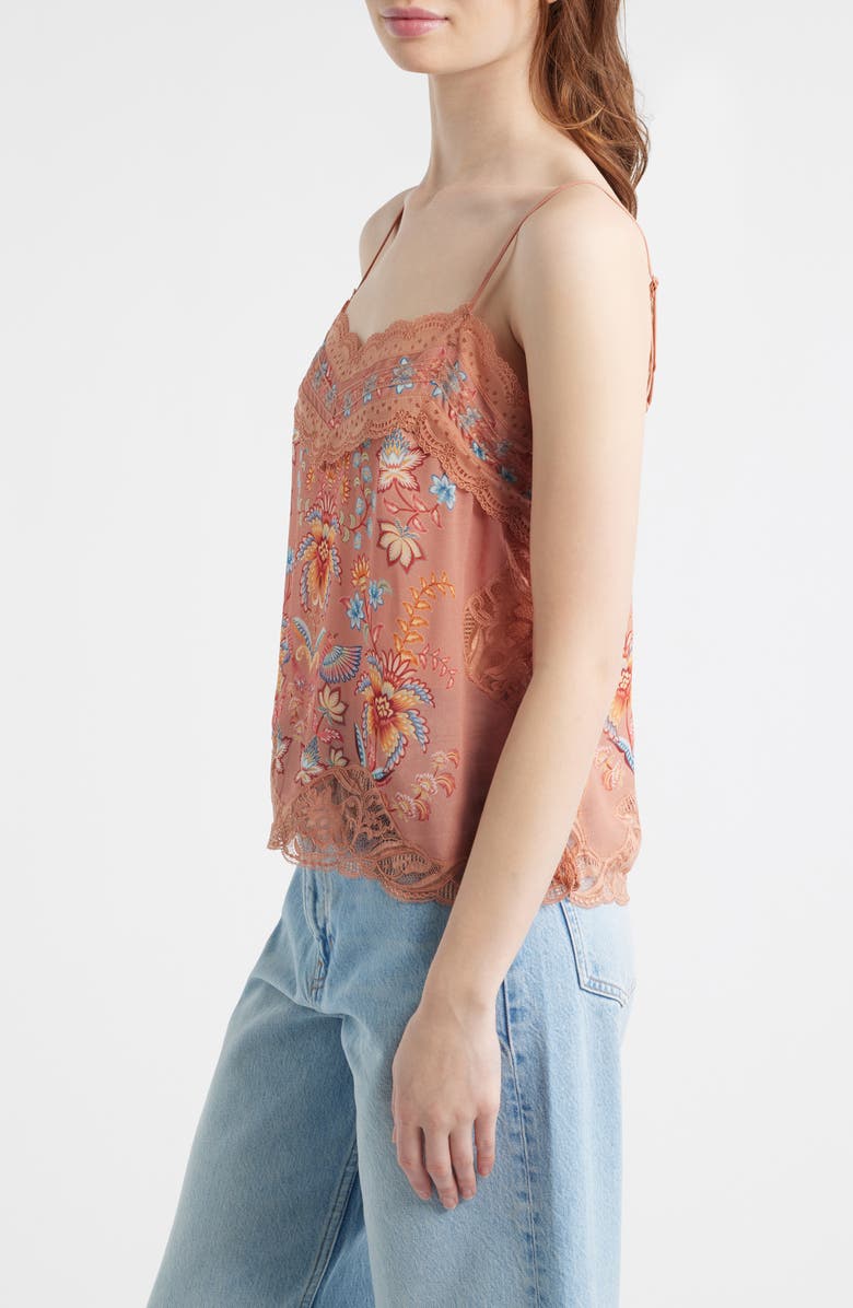 FARM Rio Mocha Ties Lace Camisole, Alternate, color, Boho Enchance Mocha