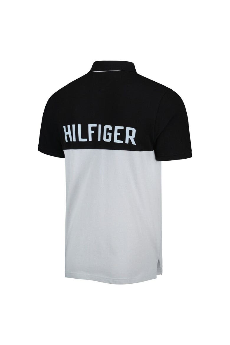 Men's Tommy Hilfiger Silver/Black Las Vegas Raiders Color Block Polo, Alternate, color, Silver