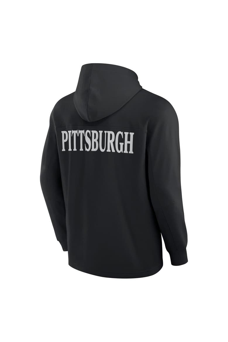 Men's Fanatics Black Pittsburgh Penguins Elements Blaze Tri-Blend Long Sleeve Hoodie T-Shirt, Alternate, color, Black