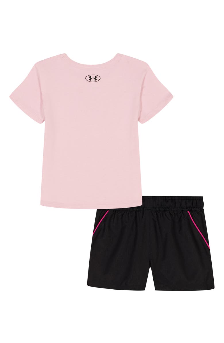 Under Armour Kids' Tech Graphic T-Shirt & Shorts Set, Alternate, color, Prime Pink