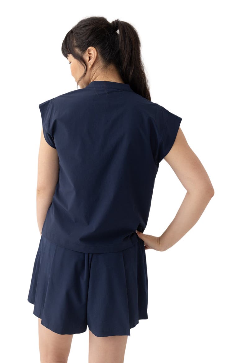 The Pleated Skort, Alternate, color, Navy