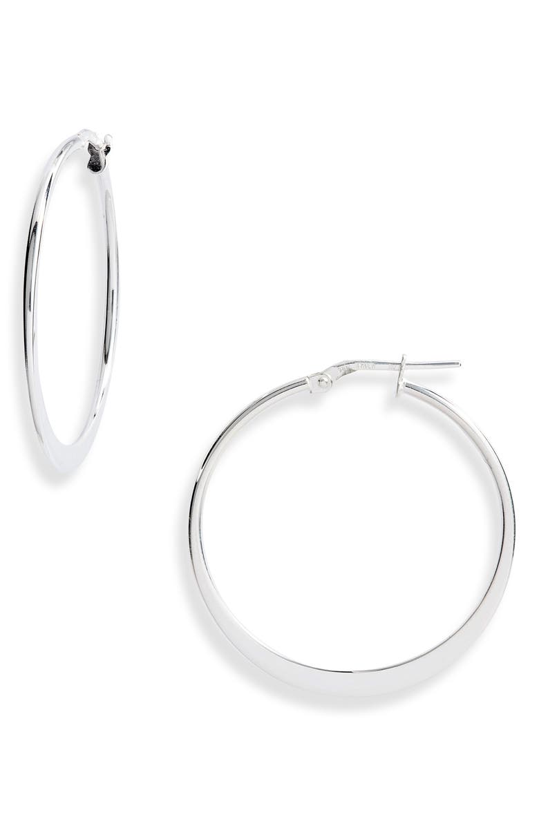 Argento Vivo Sterling Silver Small Hoop Earrings, Main, color, 