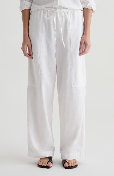 Nina Linen Blend Drawstring Pants
