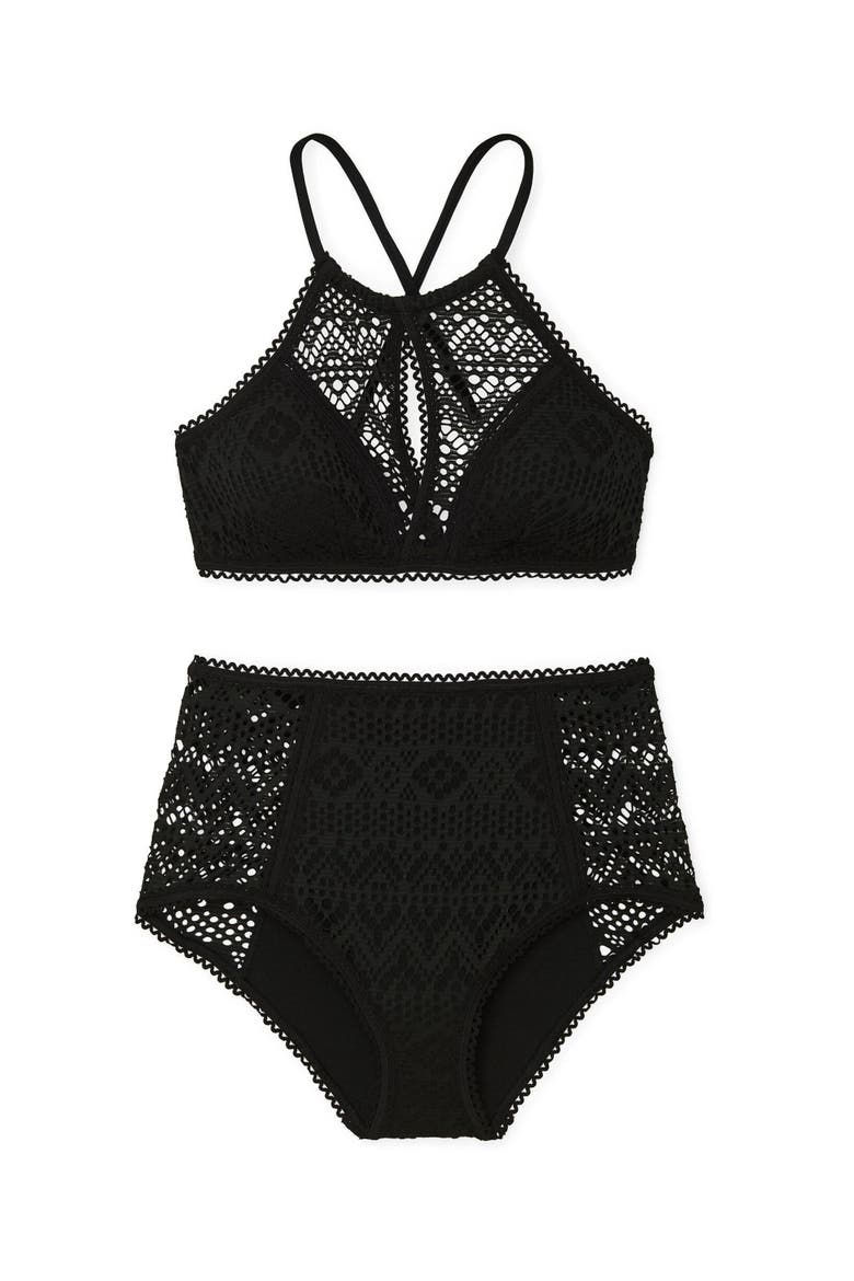 Lianne Swimwear Bra, Alternate, color, Black