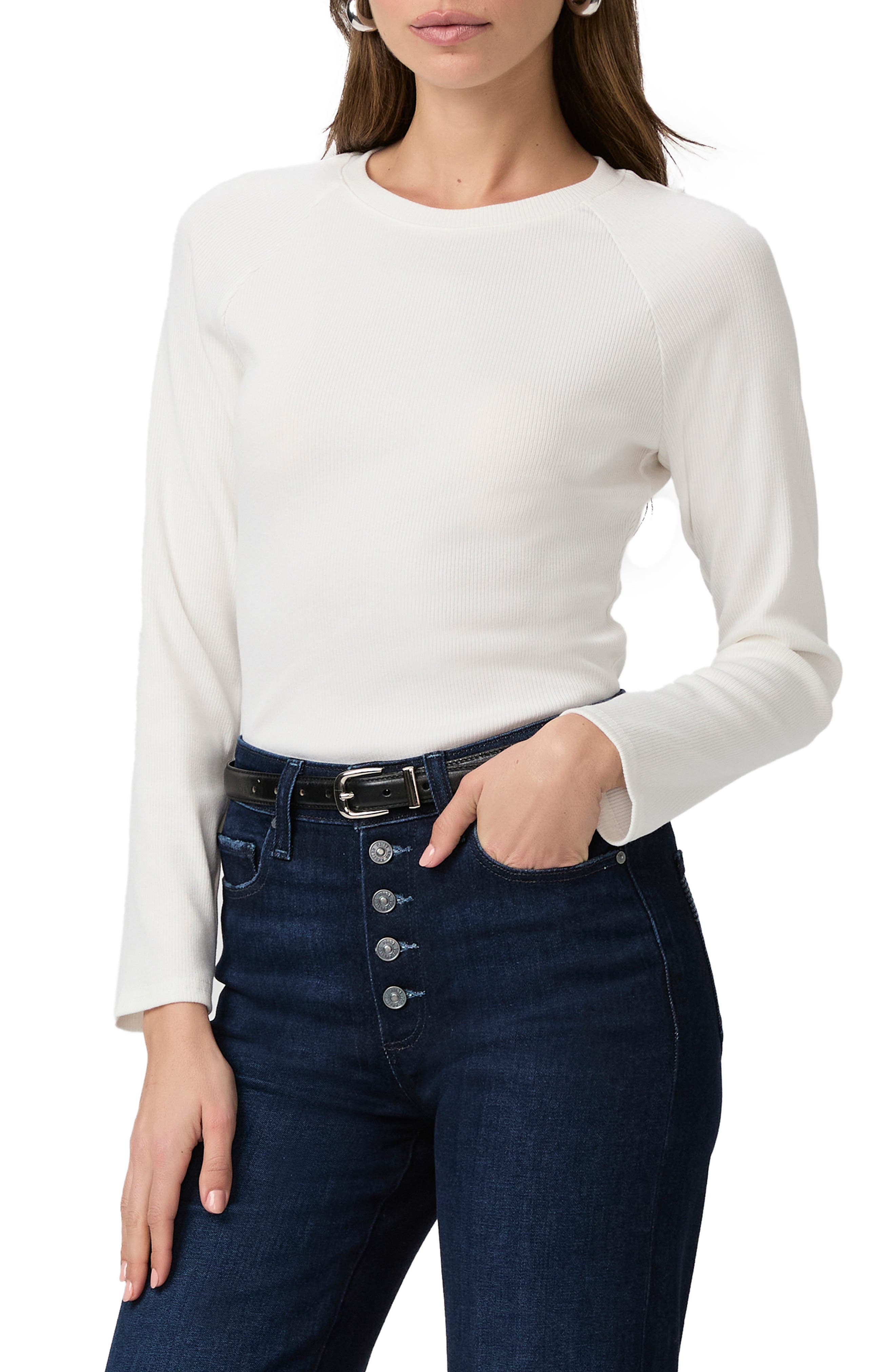 PAIGE Amren Rib Long Sleeve T-Shirt