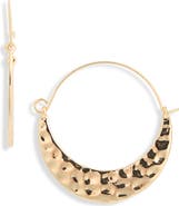 NATASHA Hammered Hoop Earrings