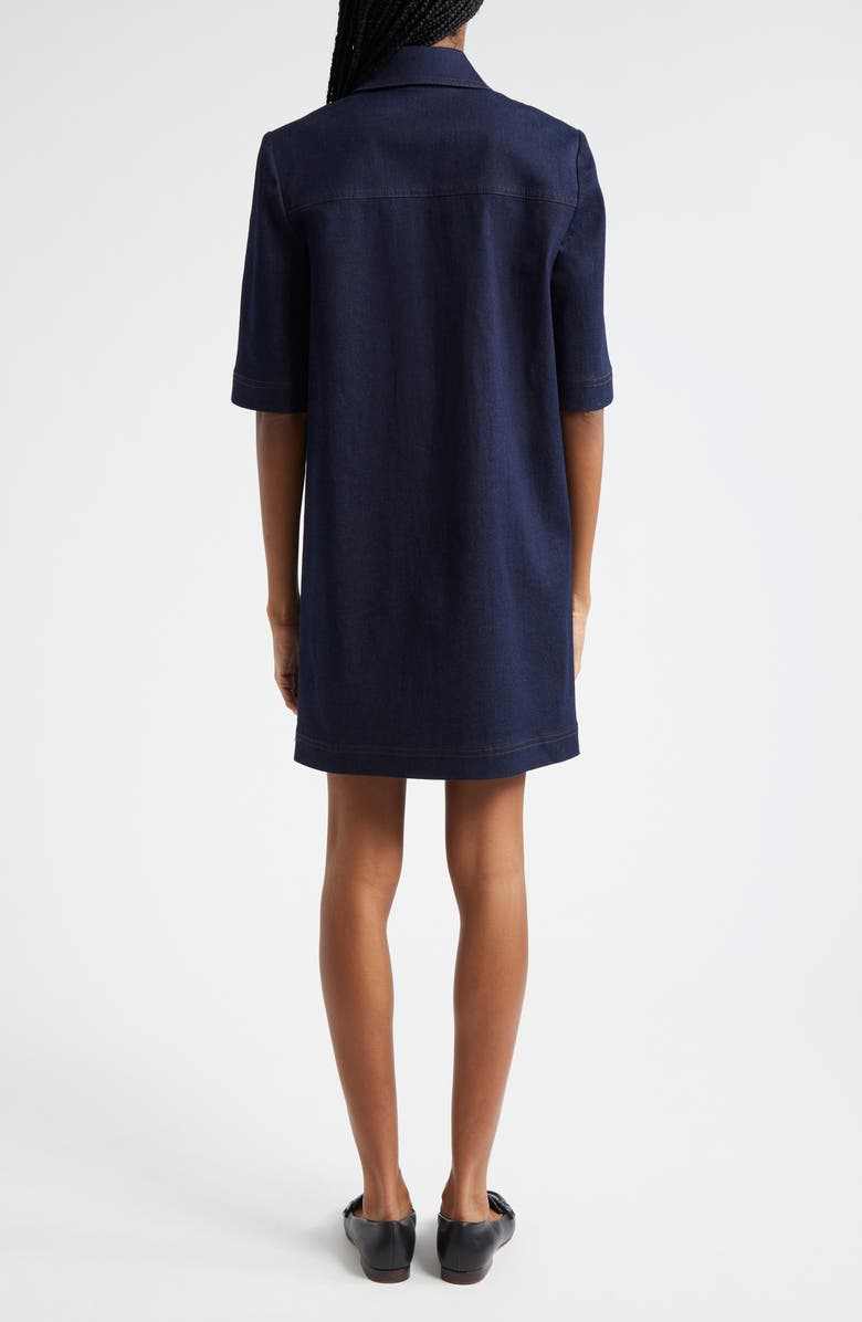 Veronica Beard Koulis Denim Minidress, Alternate, color, Midnight Wash