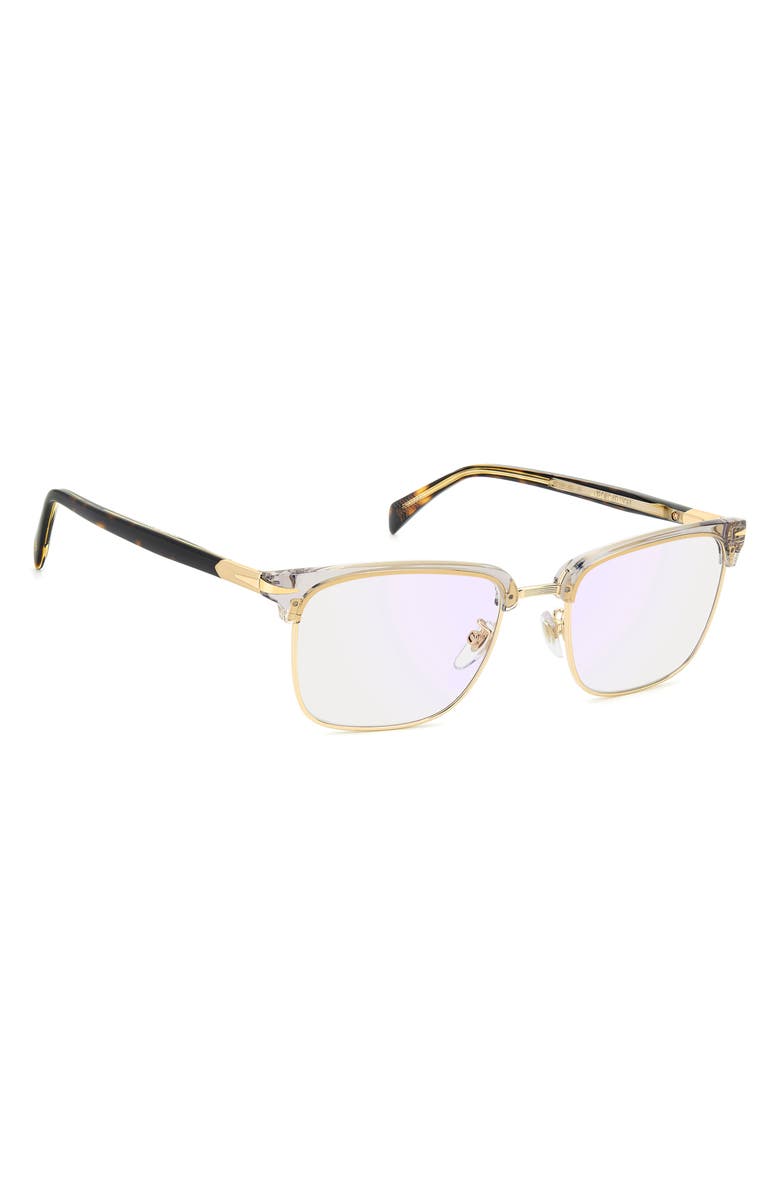 David Beckham Eyewear 54mm Rectangular Optical Glasses, Alternate, color, 