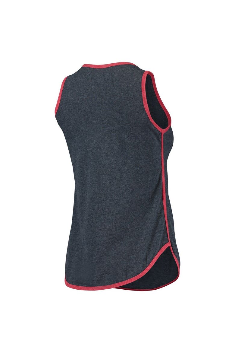 Women's New Era Heathered Navy Boston Red Sox Contrast Binding Scoop Neck Tank Top, Alternate, color, Navy