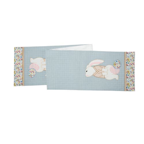 C & F Home C&f Home Bunny Rabbit Easter Eggs Table Runner 13" X 72" In Blue