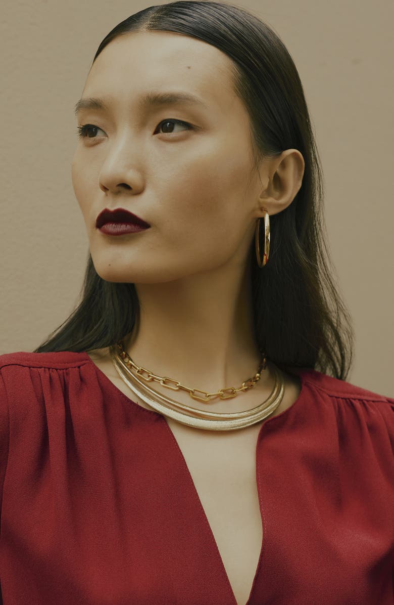 Bony Levy Ofira Thin Omega Necklace, Alternate, color,