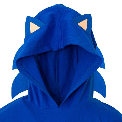 Sega Sonic The Hedgehog Cosplay T-shirt & Shorts Set In Blue