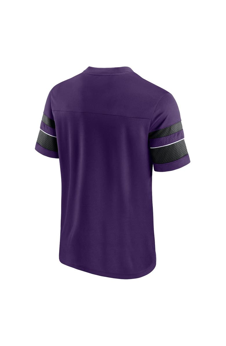 FANATICS Men's Fanatics Branded Purple Baltimore Ravens Textured Hashmark V-Neck T-Shirt, Alternate, color, Purple