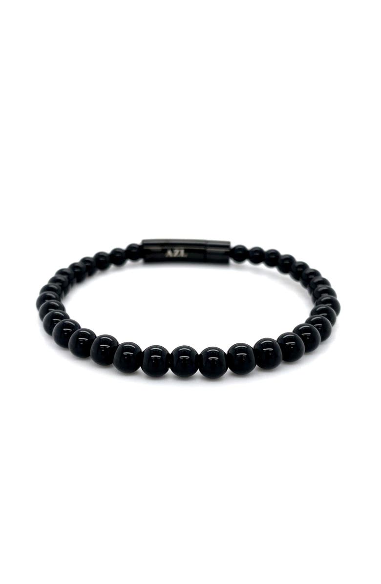 Anna Zuckerman Onyx Bead Bracelet, Main, color, Black