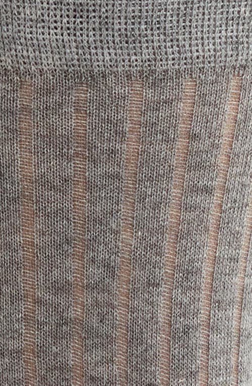 Casa Clara Daniella Waffle Crew Socks In Gray