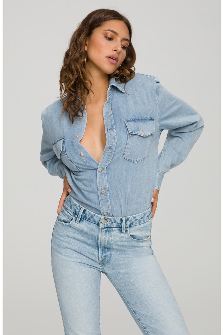 Easy Denim Shirt, Alternate, color, BLUE WASH