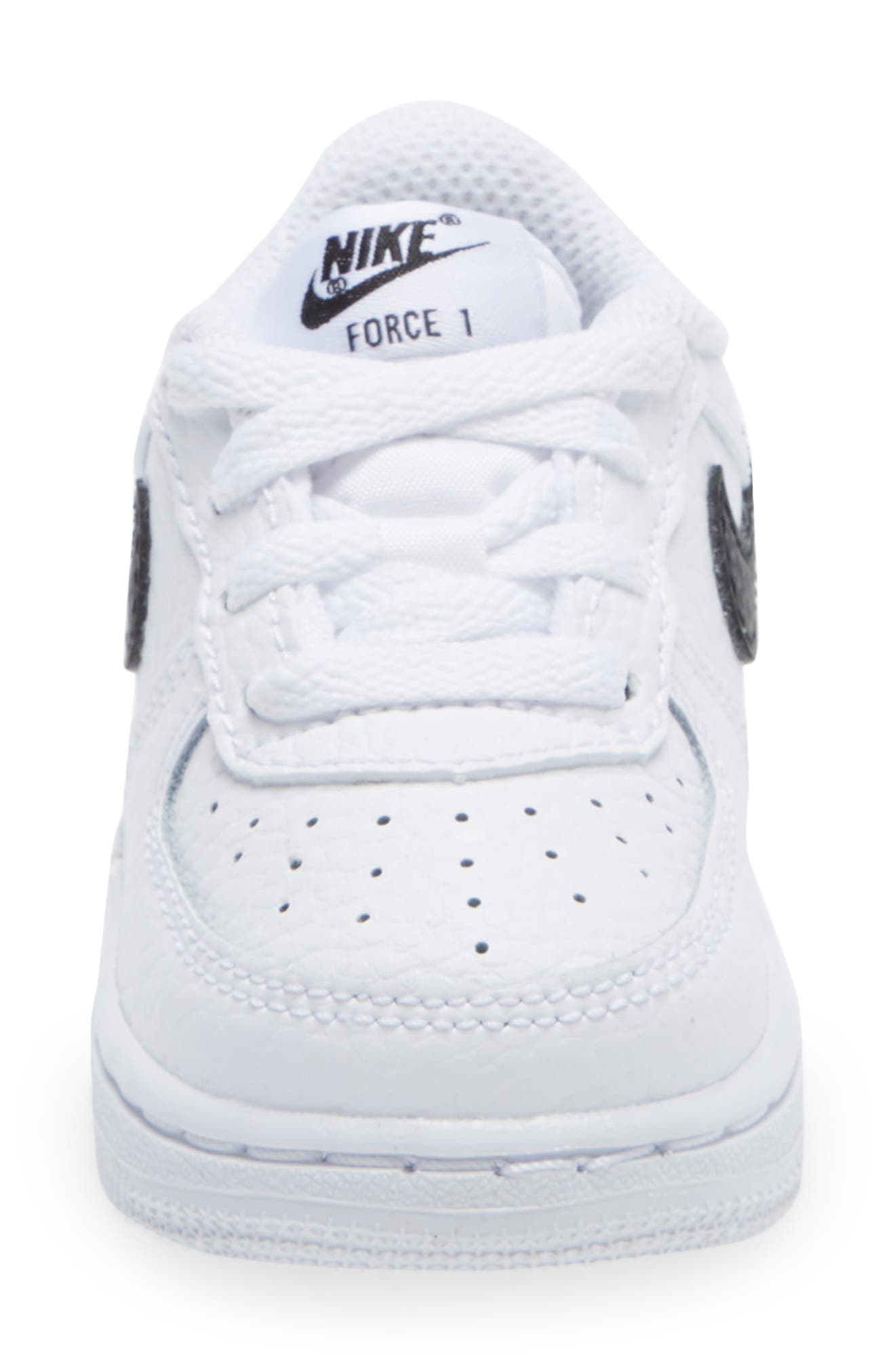Kids' Air Force 1 Sneaker, Alternate, color, WHITE/ BLACK
