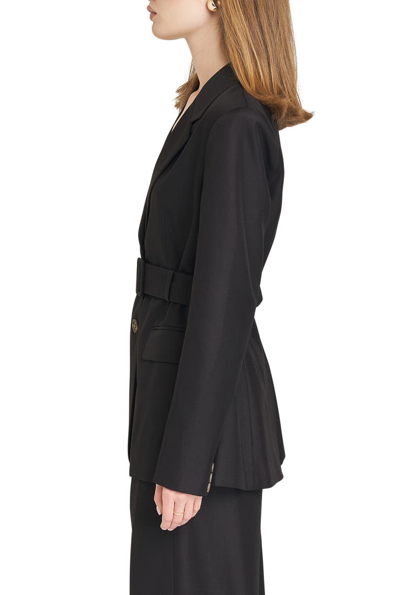 Maddox Belted Blazer, Alternate, color, BLACK
