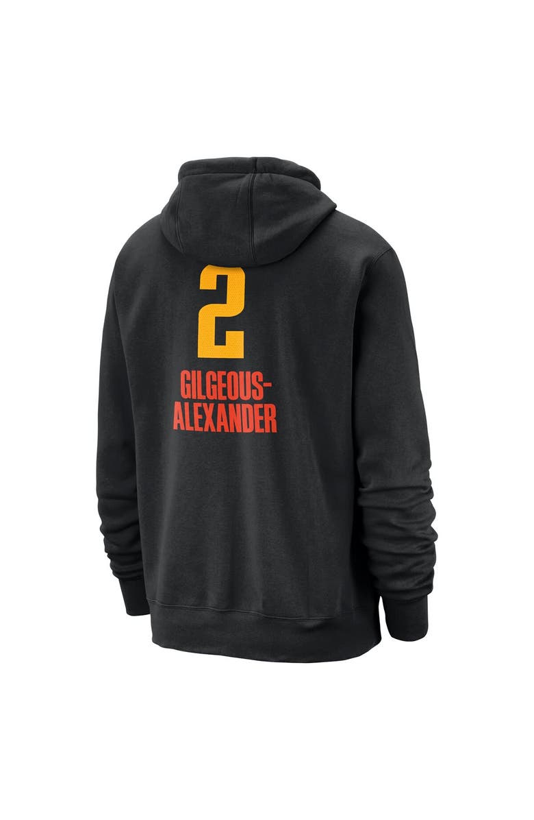 Nike Men's Nike Shai Gilgeous-Alexander Black Oklahoma City Thunder 2024/25 City Edition Name & Number Pullover Hoodie, Alternate, color, 