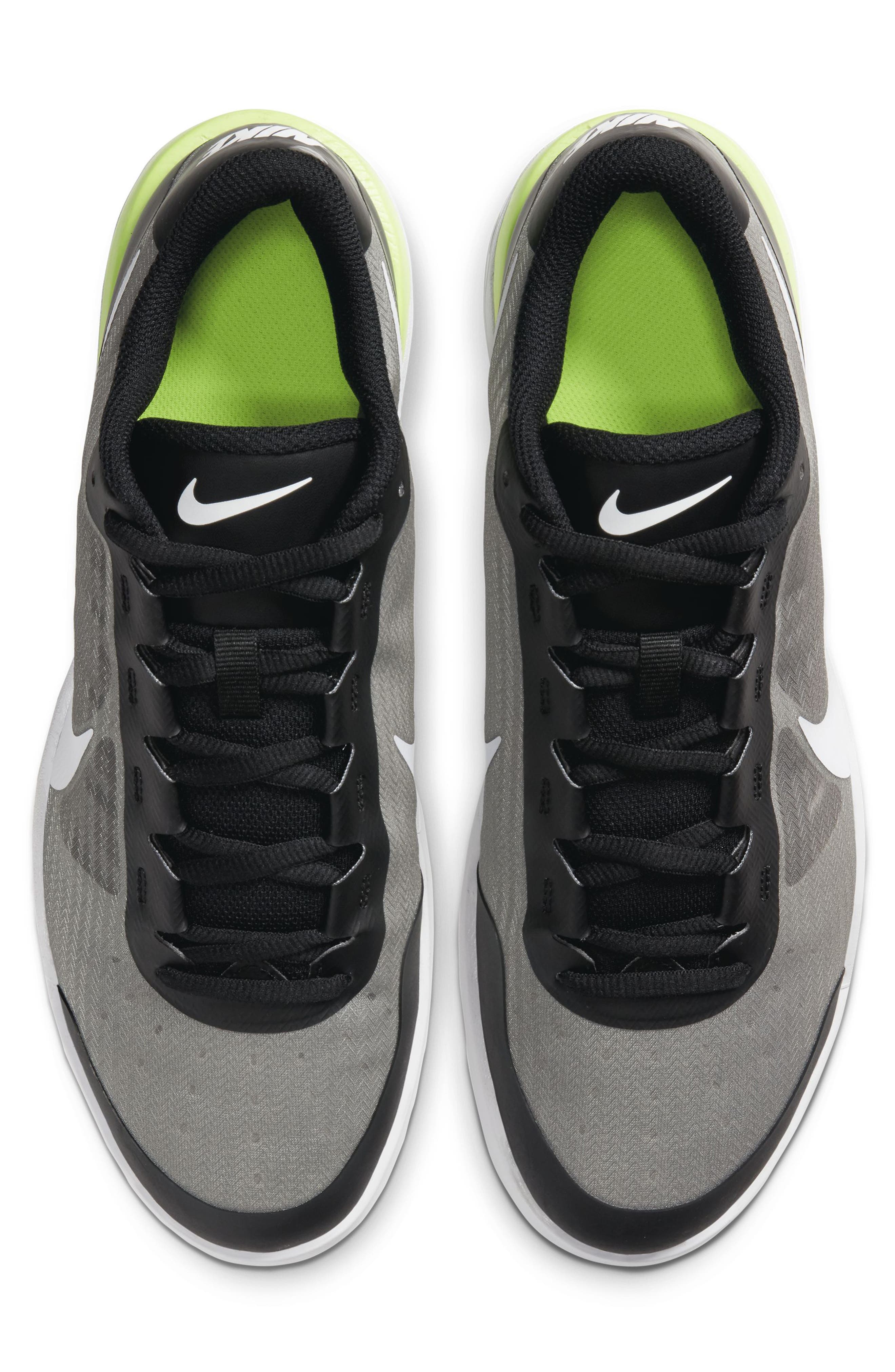 NikeCourt Air Max Vapor Wing MS Tennis Shoe, Alternate, color, BLACK/ VOLT/ WHITE