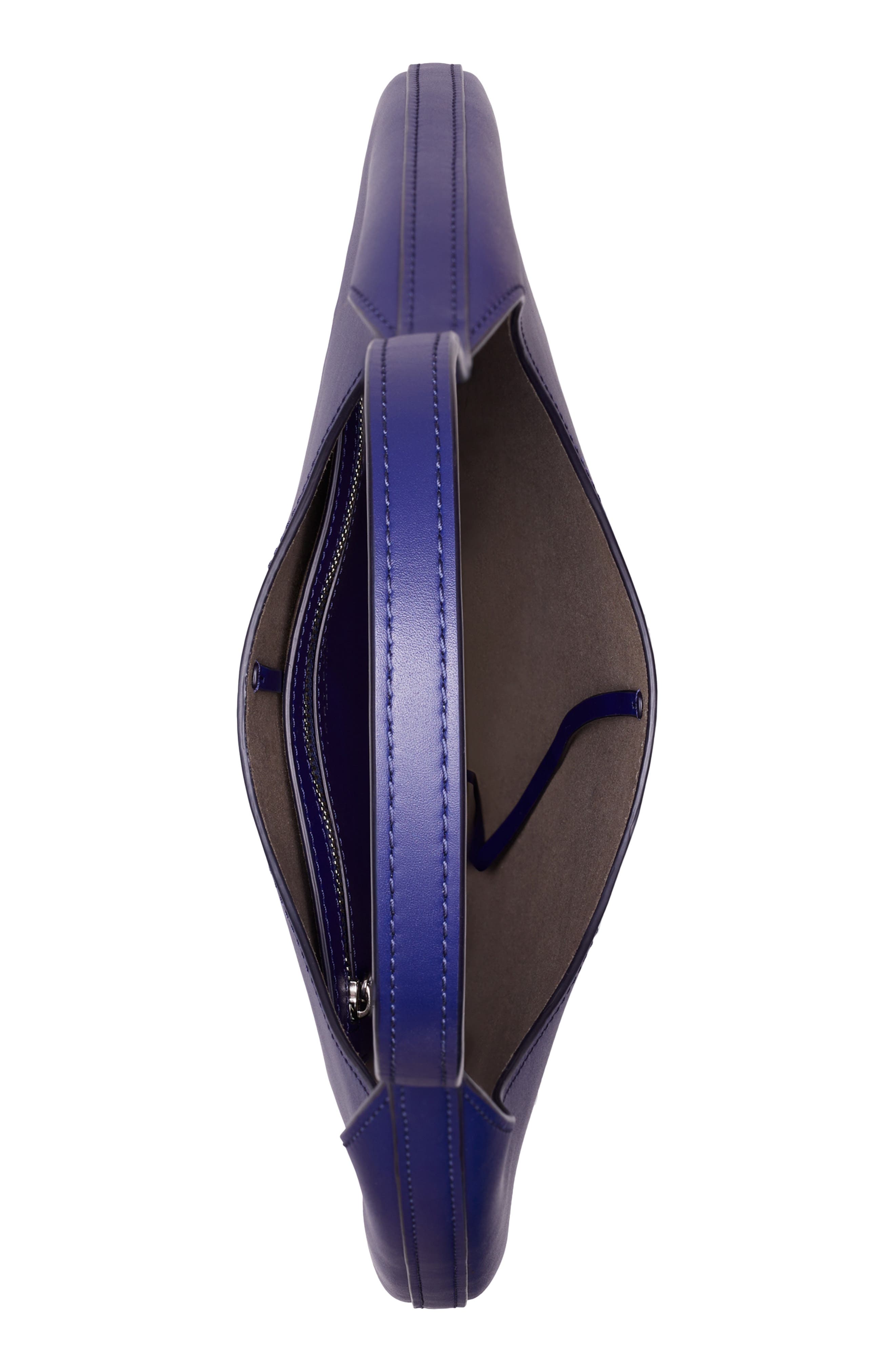 Tory Burch Pierced Leather Bag, Alternate, color, Ballpoint Blue