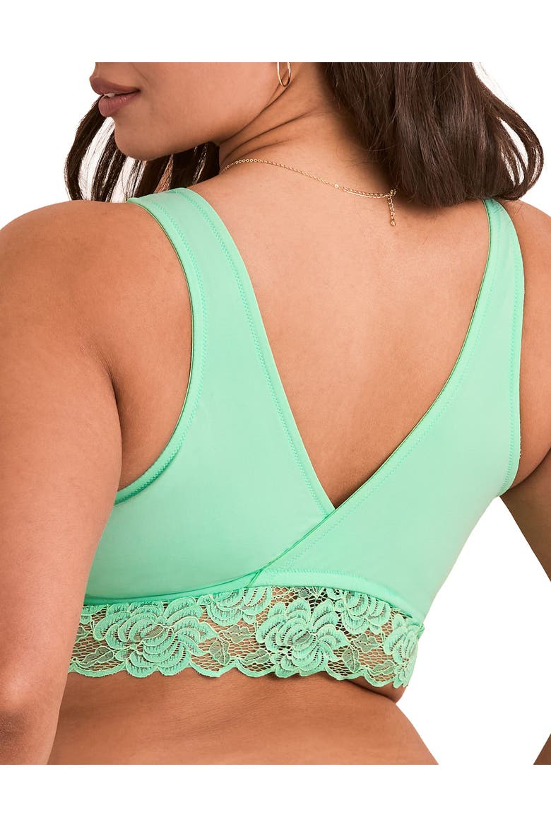Livi Unlined Bralette Bra, Alternate, color, Light green