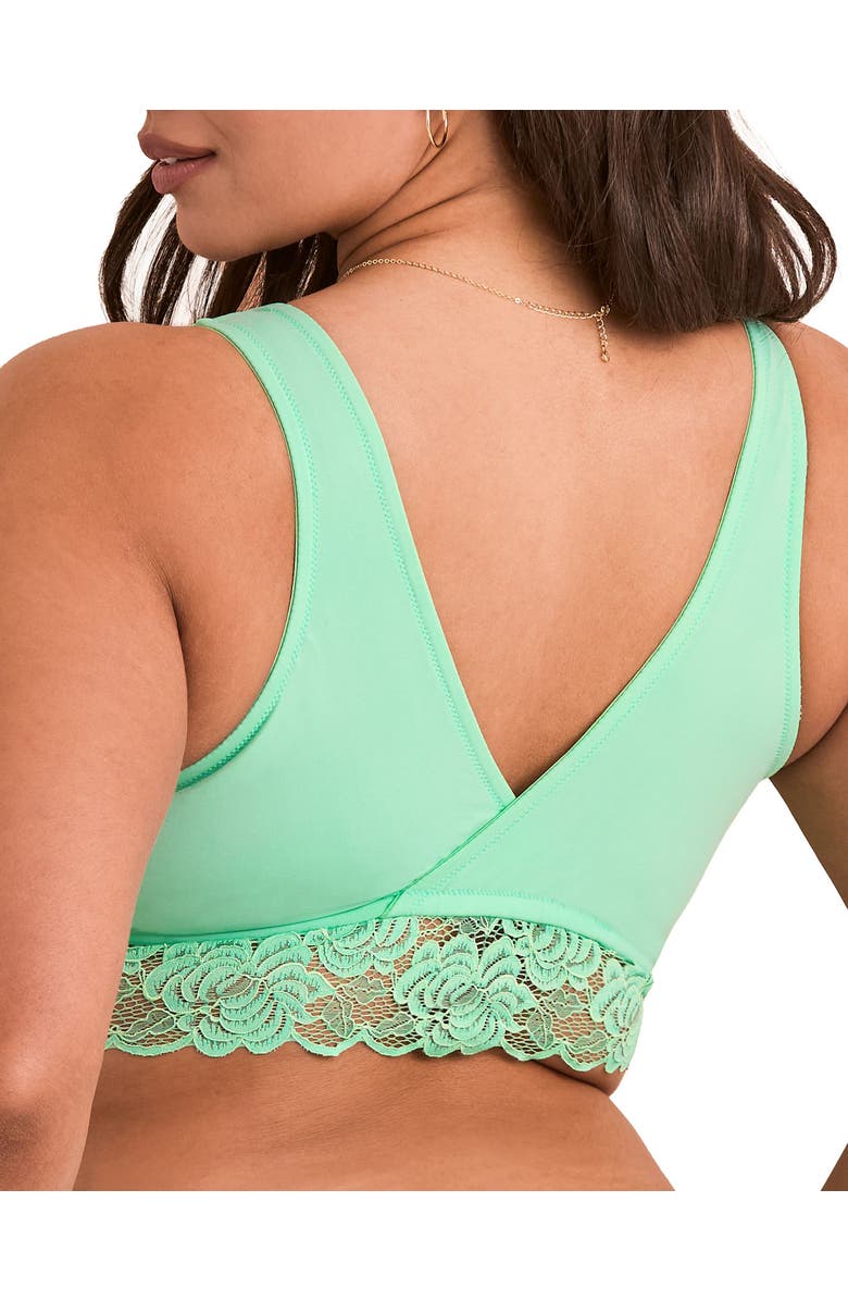 Adore Me Livi Unlined Bralette Bra, Alternate, color, Light Green