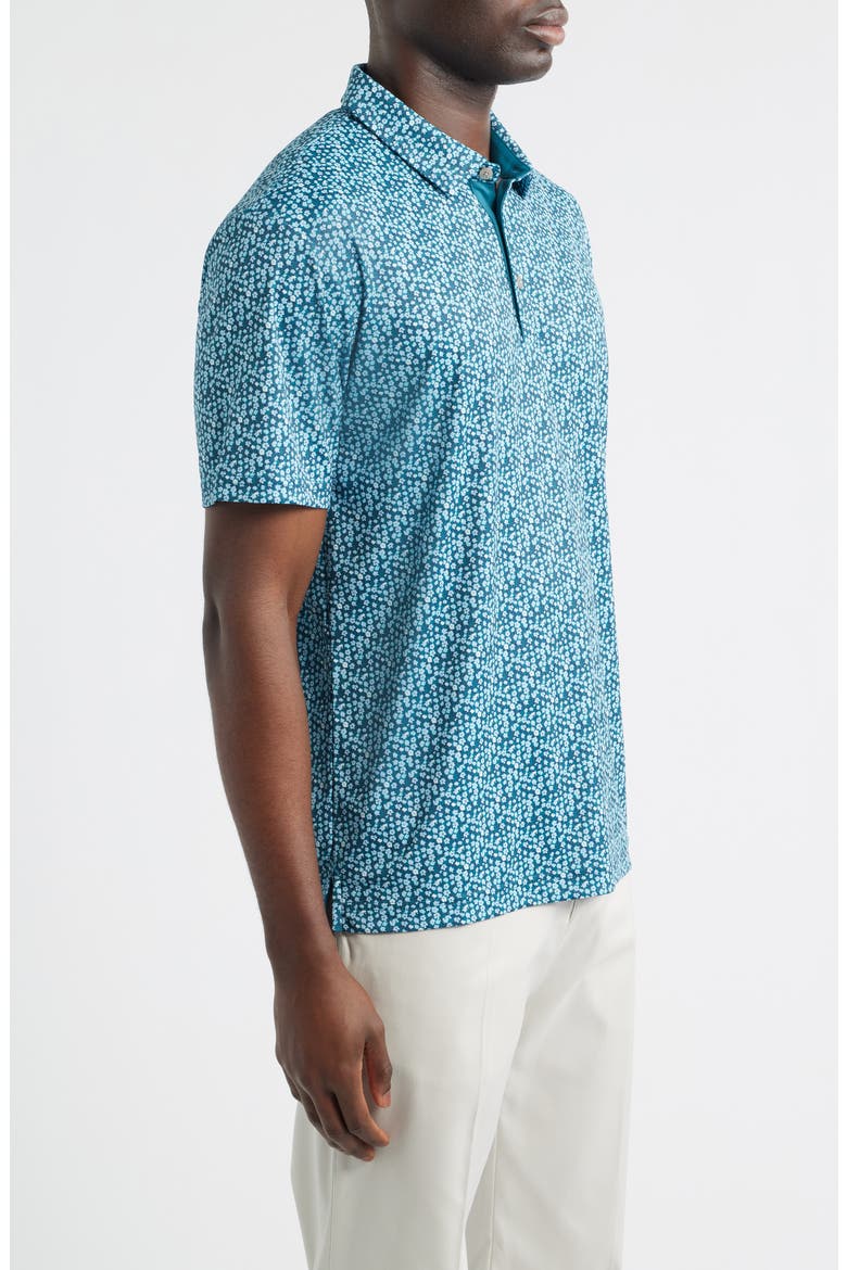 Ridge Floral Performance Golf Polo, Alternate, color, DEEP-LAKE
