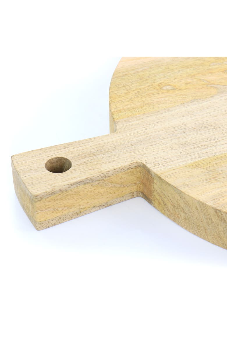 Mango Wood 14" Round Charcuterie Serving Board, Alternate, color, Brown