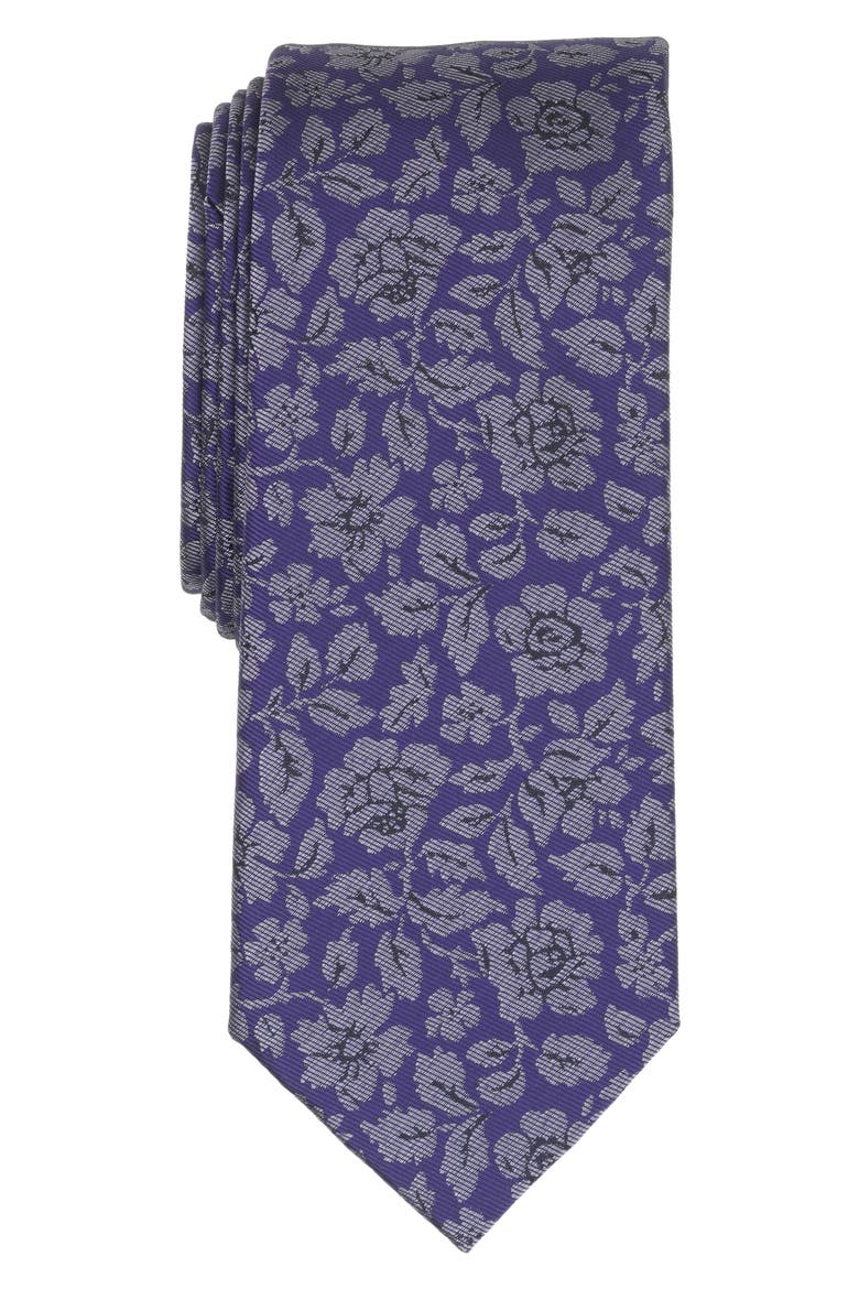 Formal Floral Tie, Main, color, PURPLE