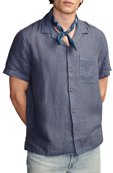 Solid Linen Camp Shirt