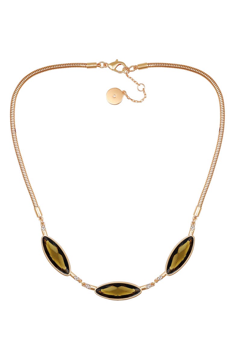 Vince Camuto Oval Necklace, Alternate, color, Gold Tone