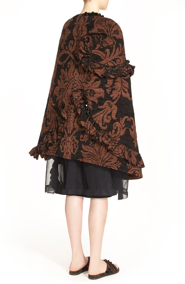 Simone Rocha Chenille Tapestry Cape, Alternate, color, 