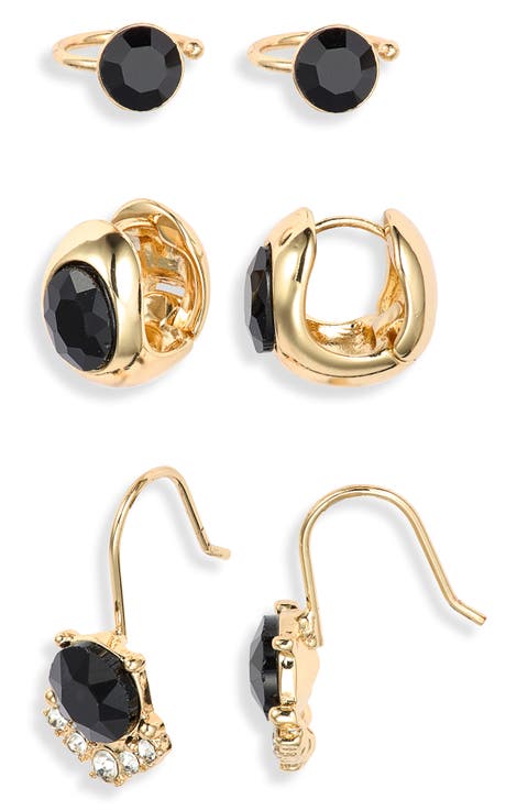 Set of 3 Cubic Zirconia Earrings