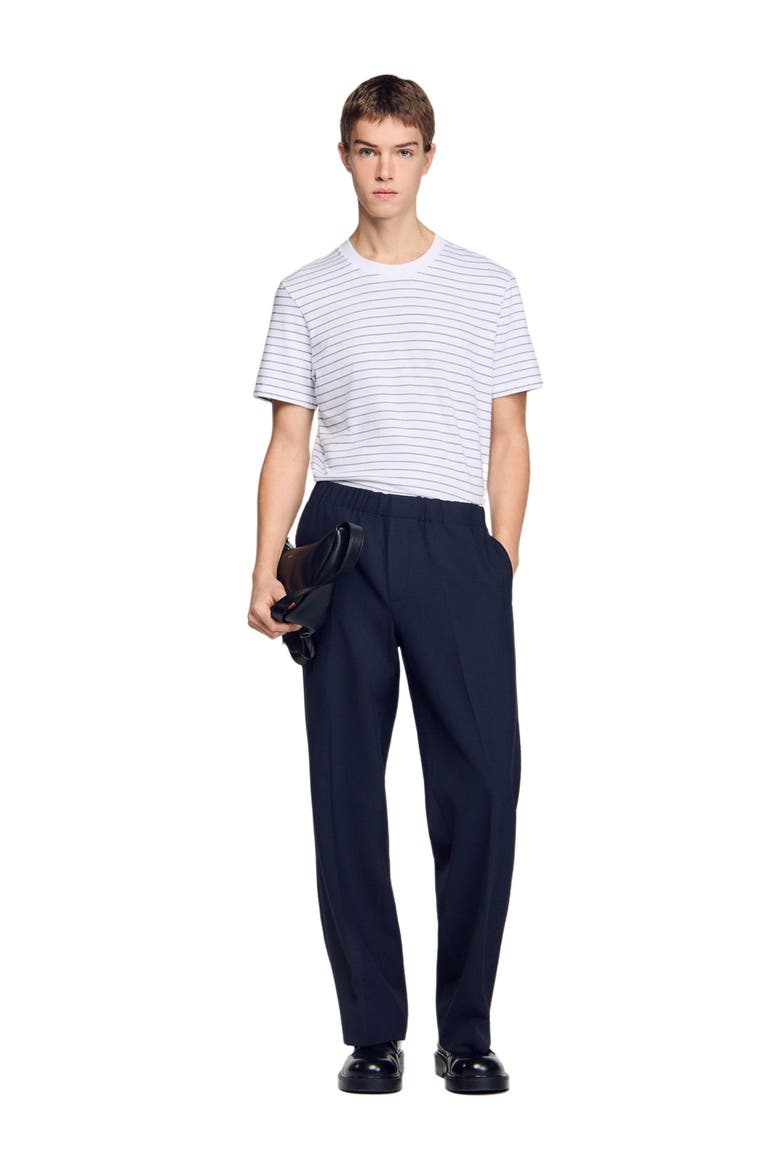 Wide-leg trousers, Alternate, color, Navy blue