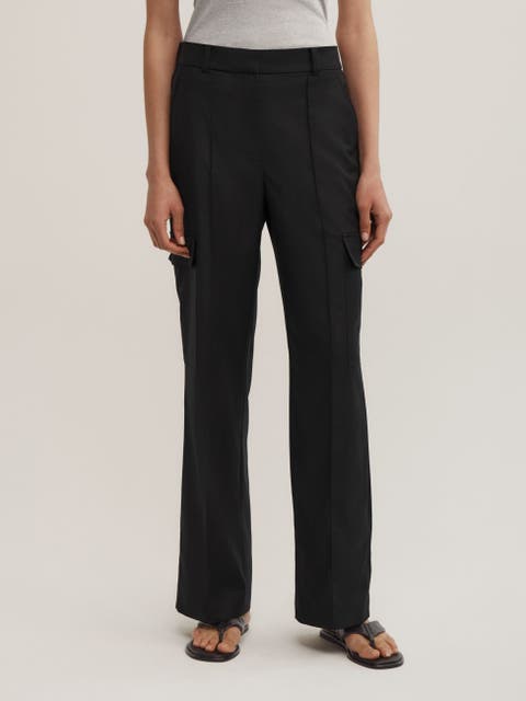 Pocket Detail Mid Rise Trousers