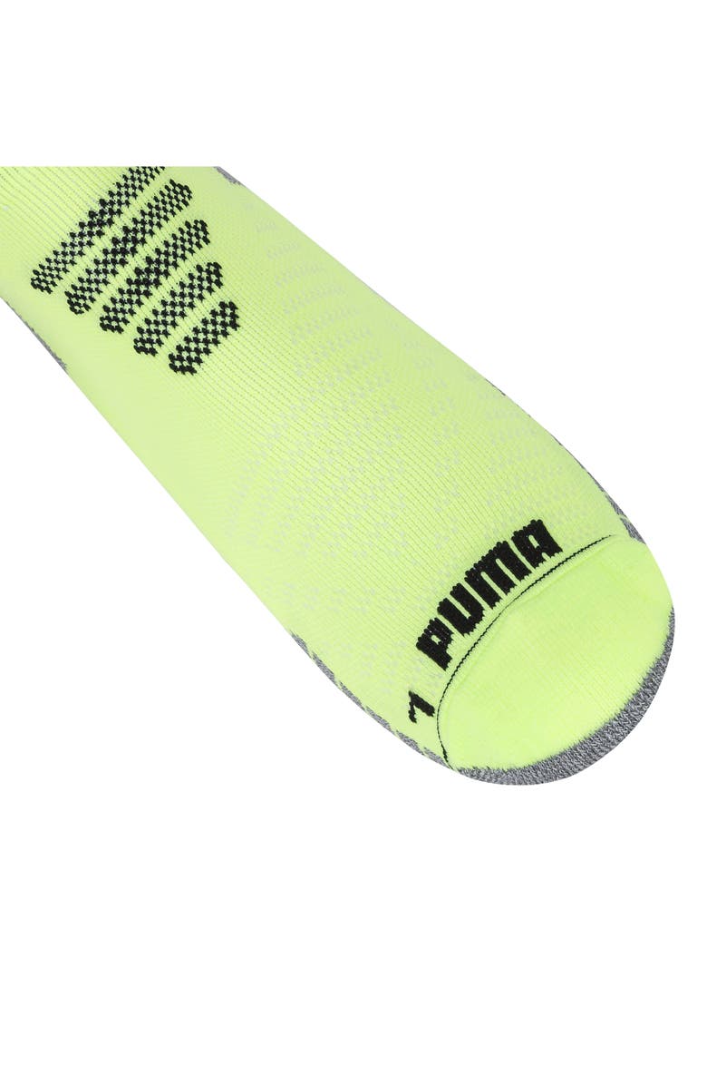 PUMA 3-Pack Terry Low Cut Length Socks, Alternate, color, Grey/ Yellow