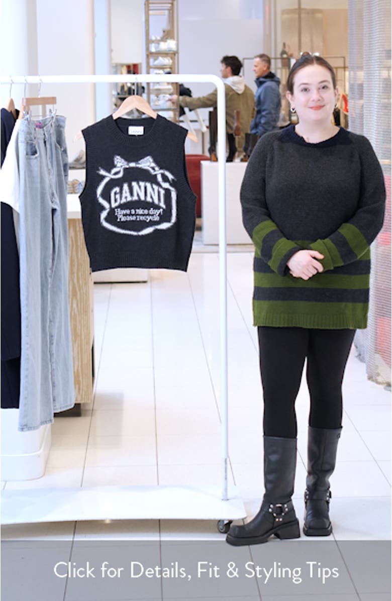 Logo Graphic Wool Blend Sweater Vest, sales video thumbnail