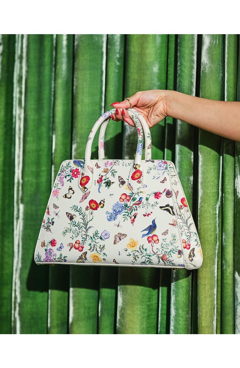 Fable England Alice Garden Medium Structured Tote, Alternate, color, Ivory