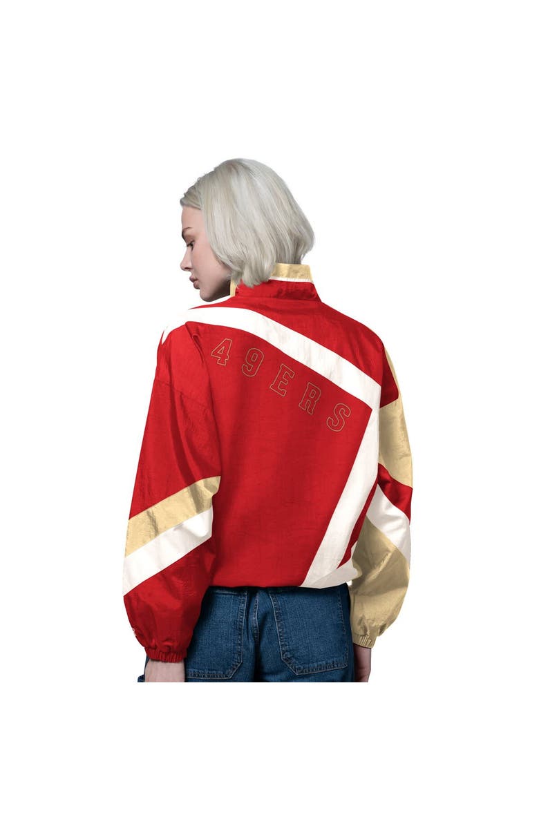 STARTER Women's Starter Scarlet/Gold San Francisco 49ers Vintage 1st Quarter Full-Zip Windbreaker, Alternate, color, Scarlet
