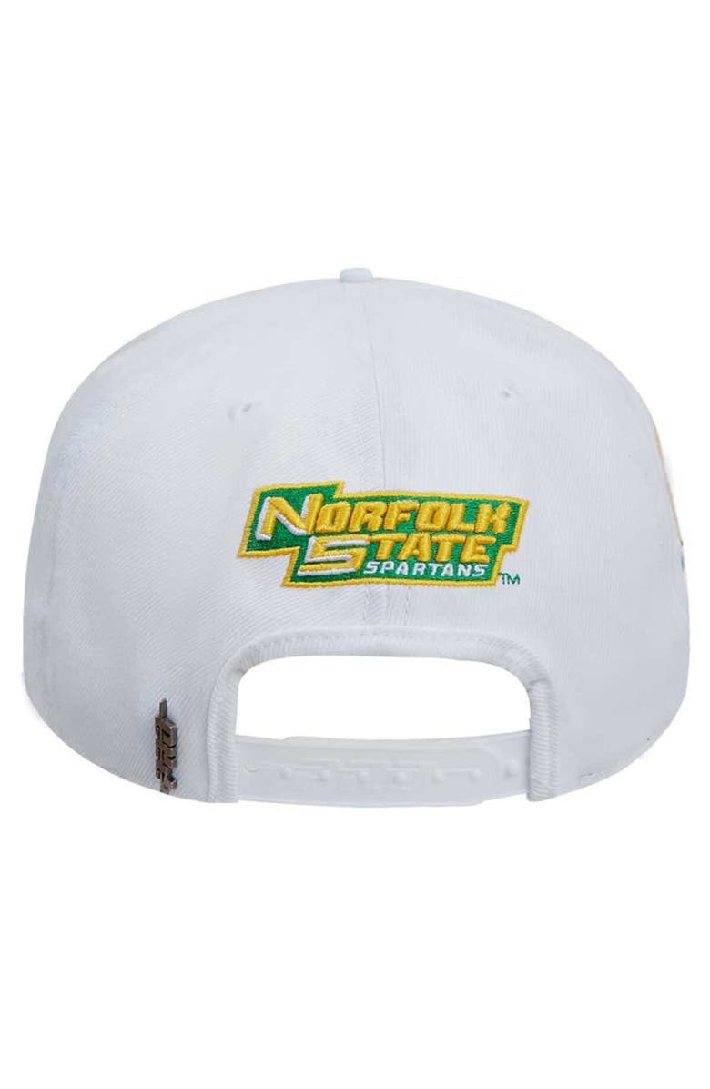 PRO STANDARD Men's Pro Standard White Norfolk State Spartans  Evergreen Wool Snapback Hat, Alternate, color, 