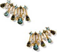 Nadri Hera Cubic Zirconia and Glass Ear Climbers