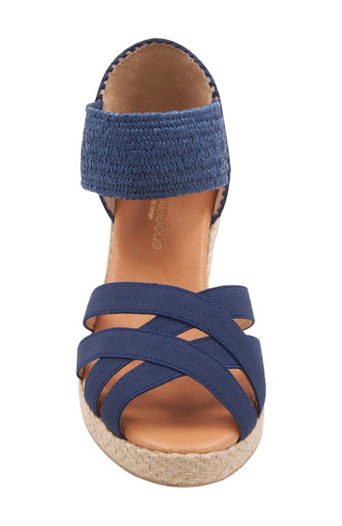 Andre Assous Women's Adin Jute Wedge Sandals In Blue