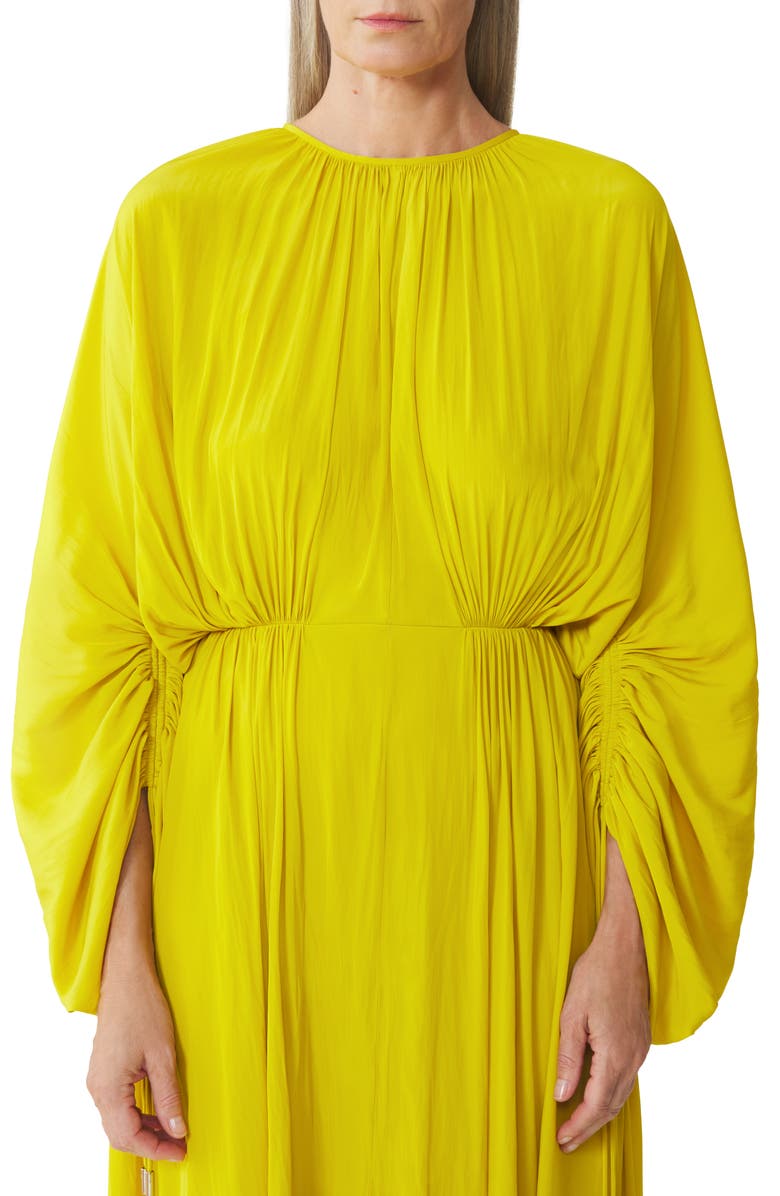 Lanvin Fitted Charmeuse Dress, Alternate, color, Yellow