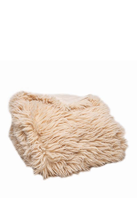 Luxe Faux Fur Throw - 50" x 60" - Tibetan