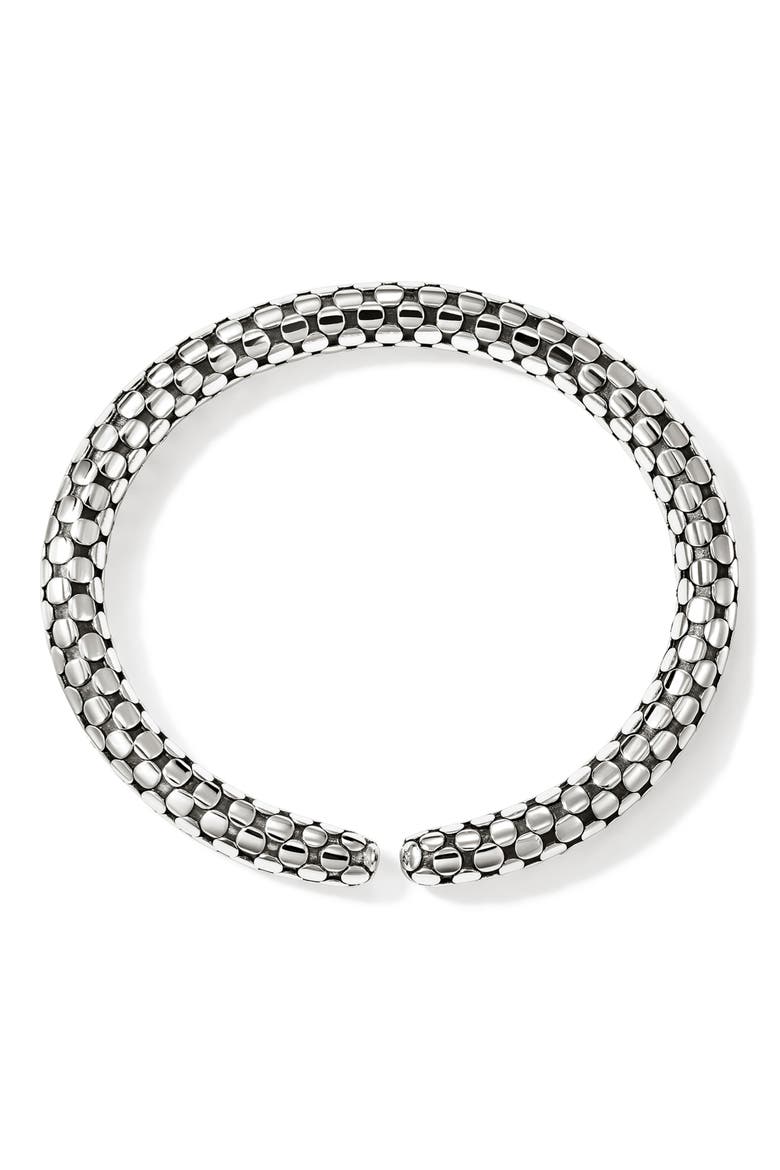 Dot Coil Cuff Bracelet, Alternate, color, SILVER