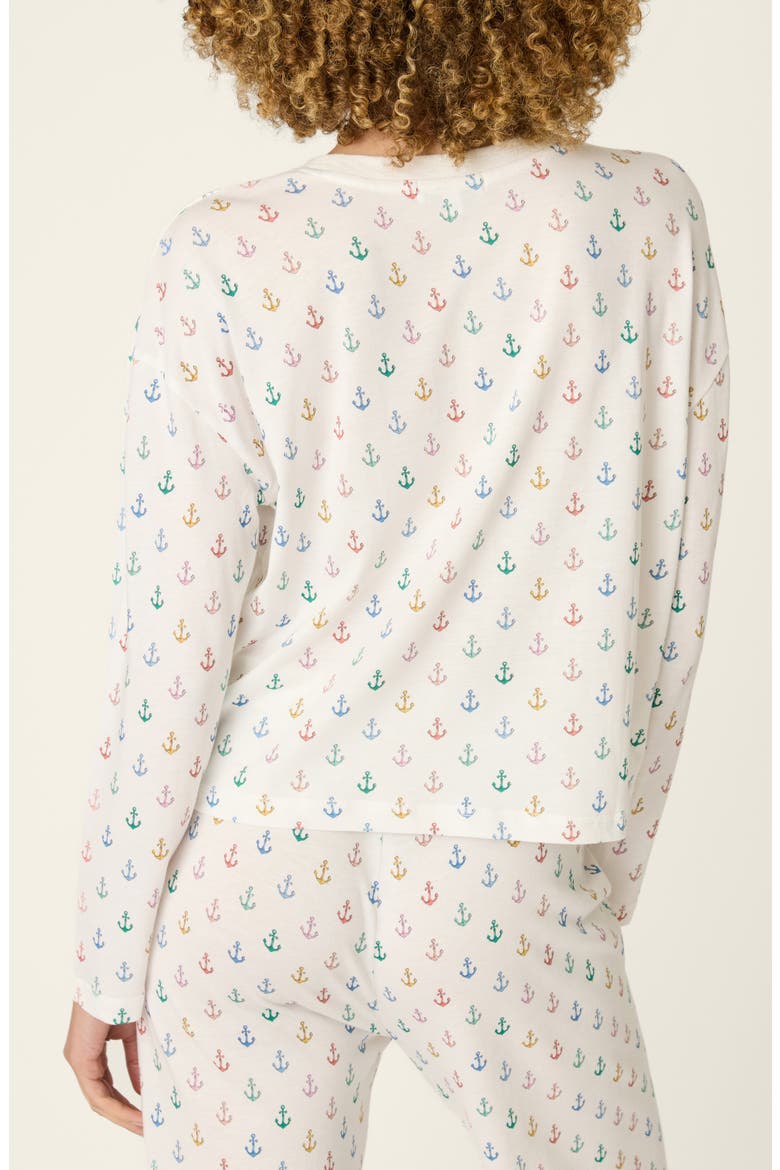Meet Me by the Sea Long Sleeve Pajama Top, Alternate, color, IVORY