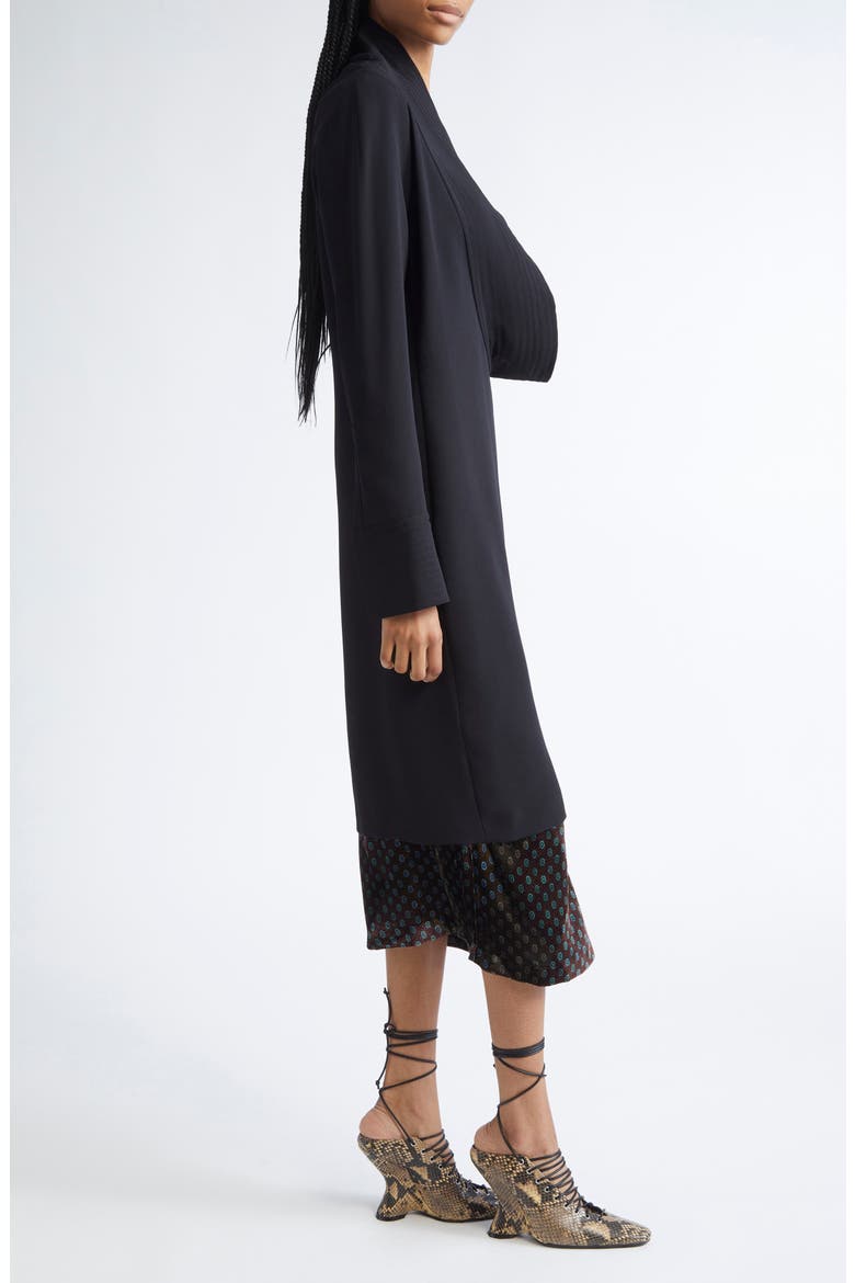 Delsey Long Sleeve Midi Dress, Alternate, color, BLACK