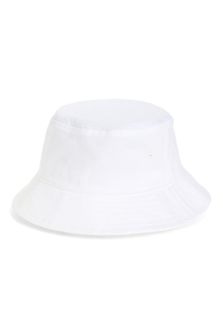 Twill Bucket Hat, Main, color, WHITE
