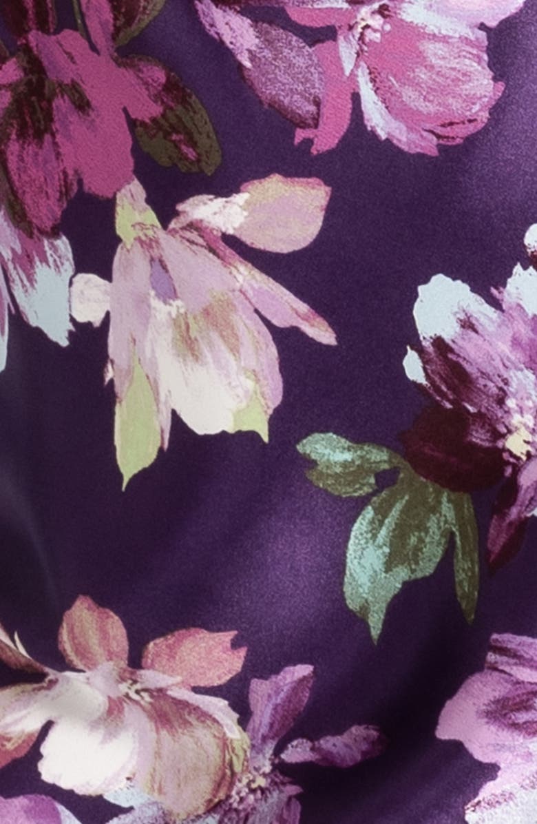 In Bloom by Jonquil Floral Lace Trim Satin Chemise, Alternate, color,